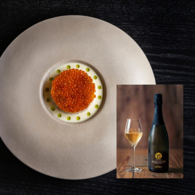 Salade van kreeft met foreleitjes, dille en een jus van geroosterd venkelzaad