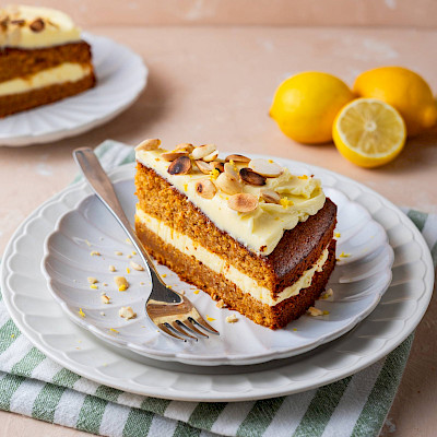 Carrot ginger cake met citroen-botercrème