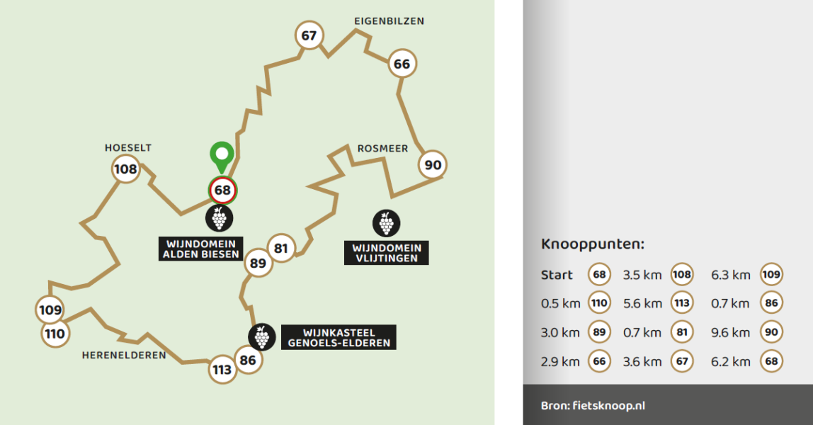 Fietsroute Belgisch-Limburg