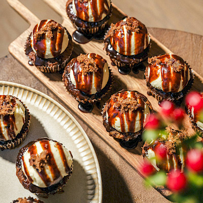Brown butter sticky toffee cupcakes