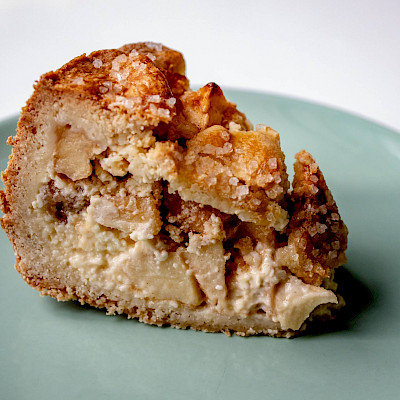 Appel cheesecake taart