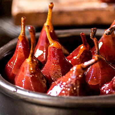 Big Green Egg: stoofpeertjes