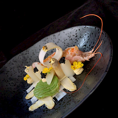 Asperges met langoustines (restaurant BRL)