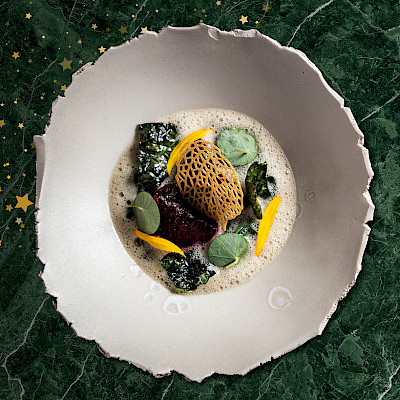 Kerstrecept: Biet, zwezerik, tomasu soja (Restaurant One)