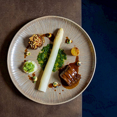 Gebraden lamsrug met gestoofde lamsnek