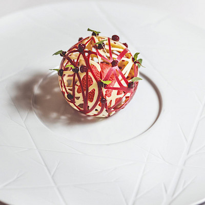 Kerst dessert: Open kerstbal chocolade