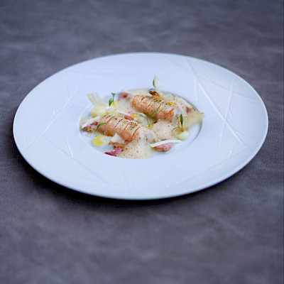 Langoustine – ponzu – citrus – pastinaak